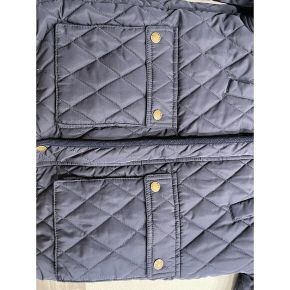 Mango Navy Quilted Fleece Lined Jacket, Boys size 11-12 - Picture 7 of 8